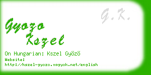 gyozo kszel business card