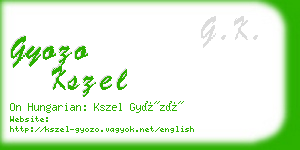 gyozo kszel business card